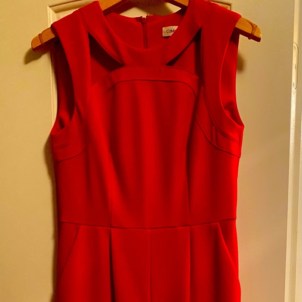 Red Calvin Klein Jumpsuit Size 6